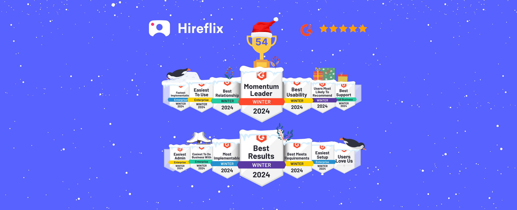 Hireflix Celebrates 54 Awards in G2 Winter 2024 Report